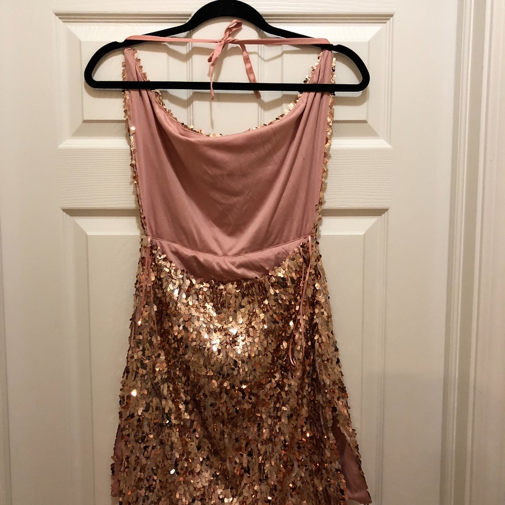 Rose Gold Sequin Dress - Picture 4 of 5